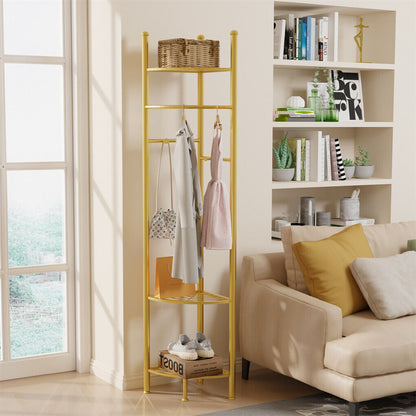 Gold corner coat rack dimensions and weight capacities