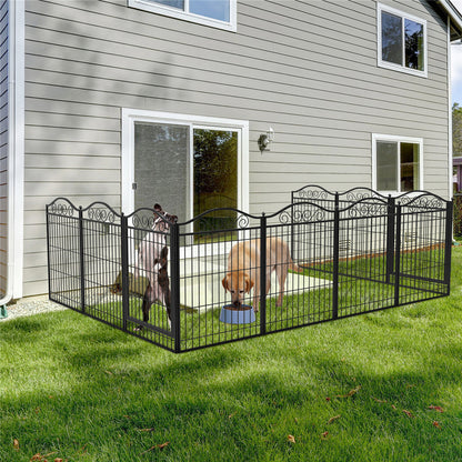 P&P Durable Portable Dog Playpen Large Crate Pet Puppy Dog Fence Kennel Out/Indoor