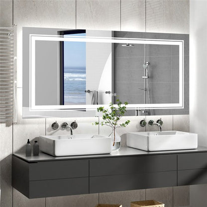 Rectangular LED bathroom mirror size guide