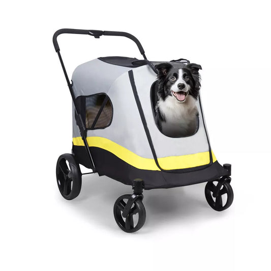 Breathable Pet Stroller with One-Click Fold