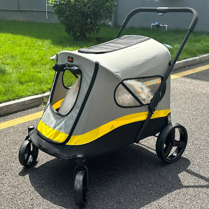 Breathable Pet Stroller with One-Click Fold