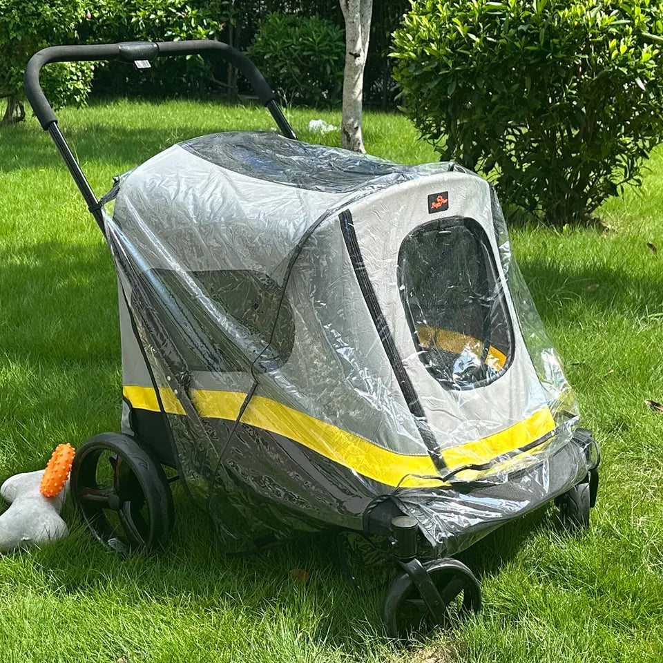 Breathable Pet Stroller with One-Click Fold