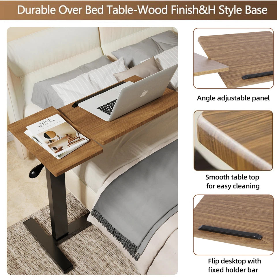 Tiltable dual surface laptop desk with mobile design