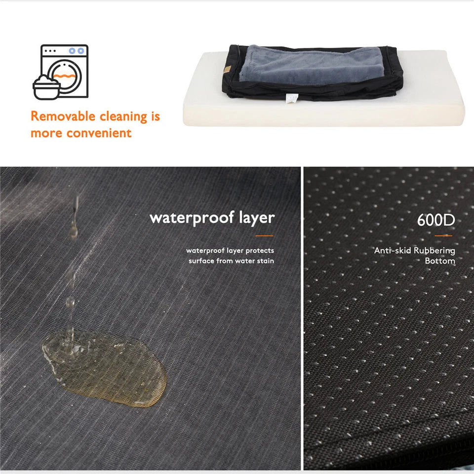 Large Orthopedic Memory Foam Dog Bed with Dual Layers(L)