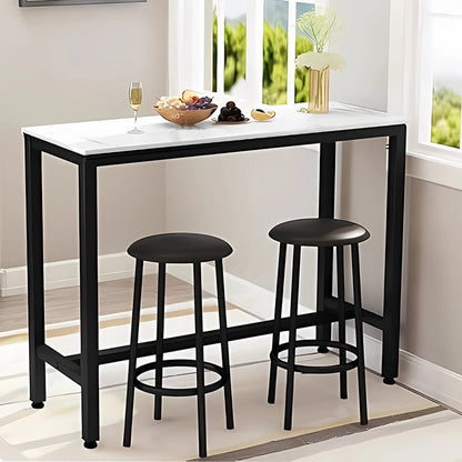White rectangular counter table for modern dining spaces