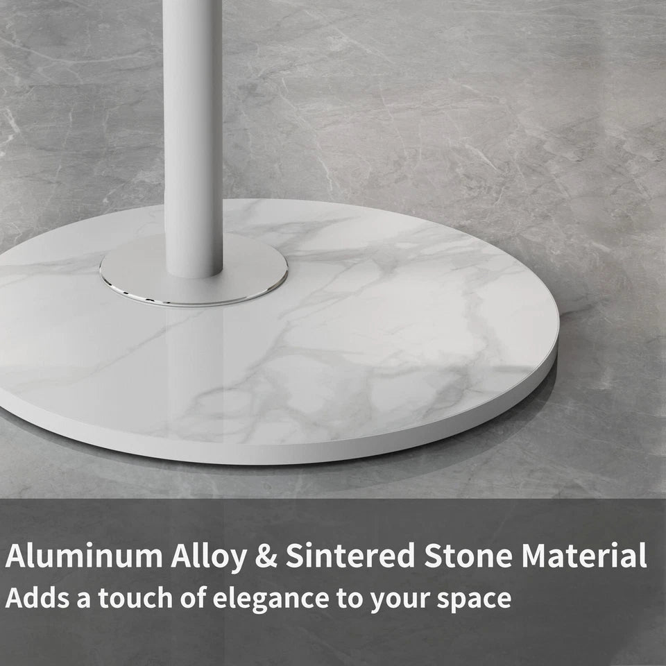 Heavy-duty TV stand with premium sintered stone base