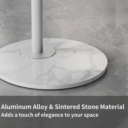 Heavy-duty TV stand with premium sintered stone base
