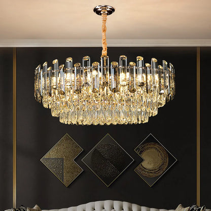 Elegant 60cm gold crystal chandelier for modern interiors