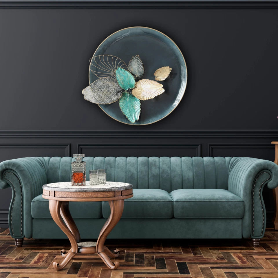Large round metal wall art for stylish home interiors