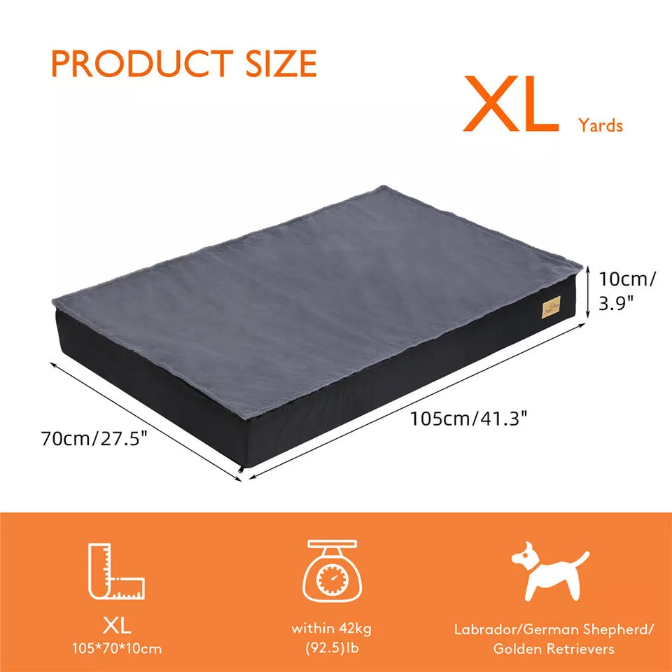 Large Orthopedic Memory Foam Dog Bed with Dual Layers(XL)