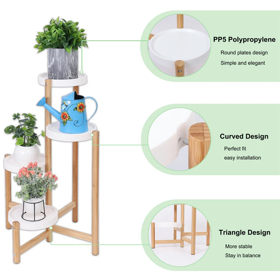 4 Tier Bamboo Plant Stand