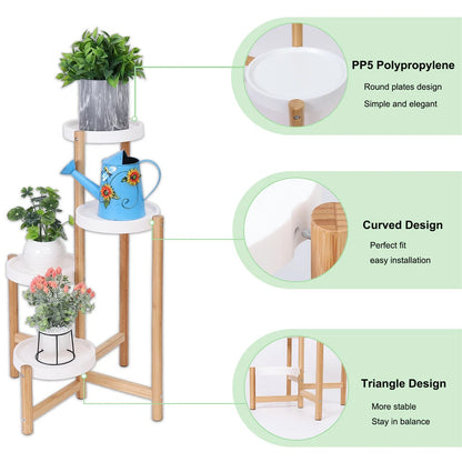 4 Tier Bamboo Plant Stand
