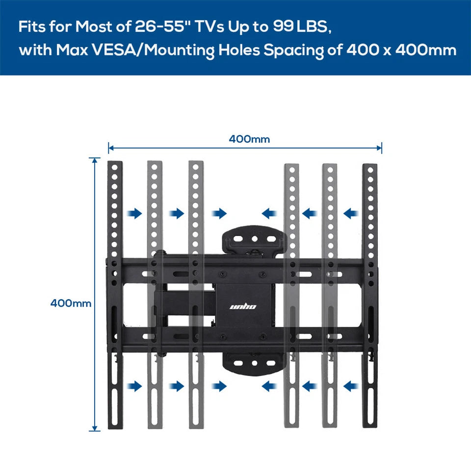 Full motion TV mount with extendable arm for flat screens