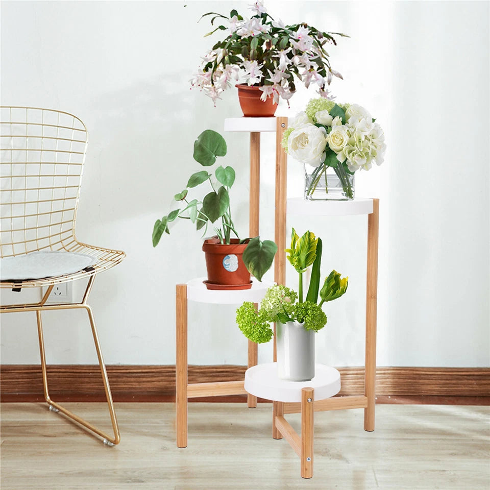 4 Tier Bamboo Plant Stand