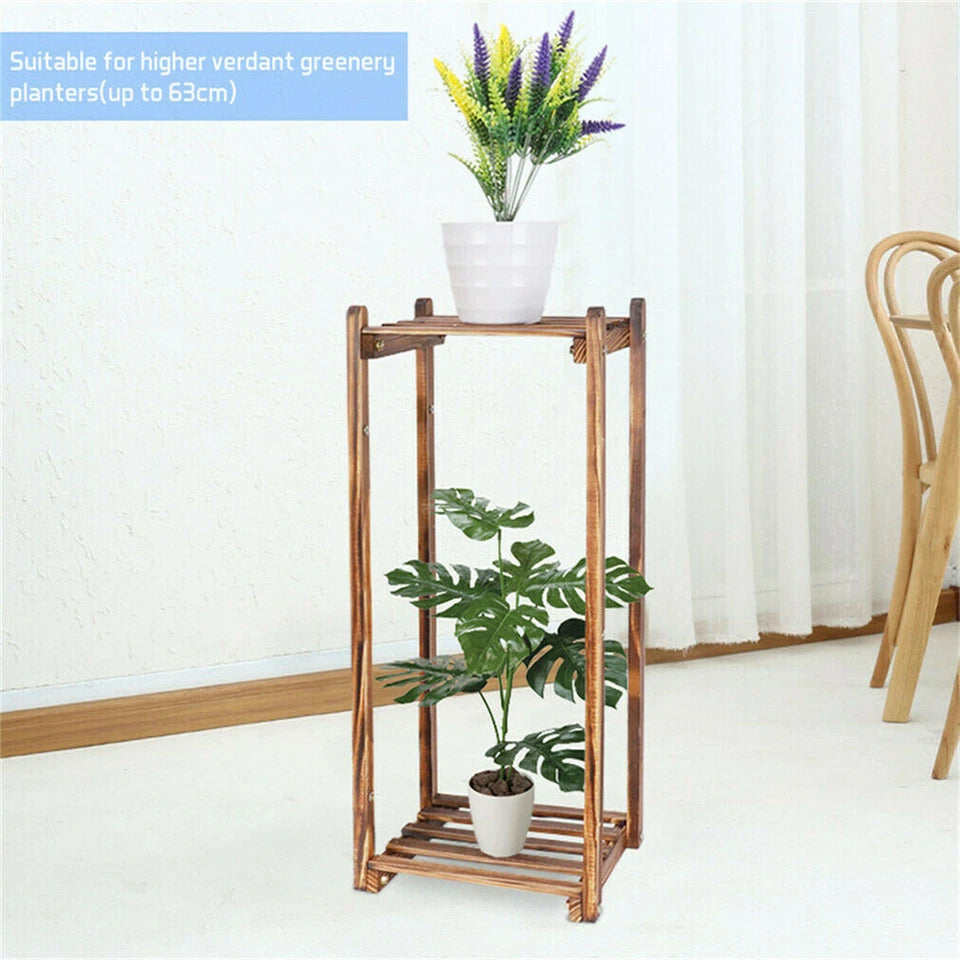 2-Layer Wood & Metal Floating Wall Shelf Stylish Home Storage Rack