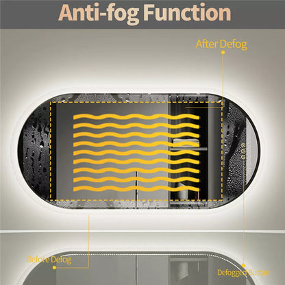 Shop Oval LED Bathroom Mirror Australia