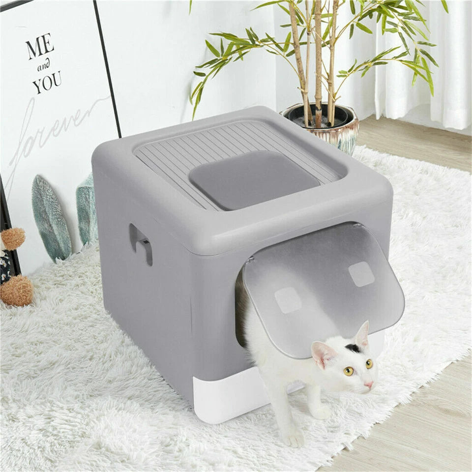 XL Foldable Enclosed Cat Toilet â€“ Leak-Proof & Covered Design