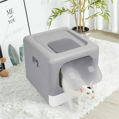 XL Foldable Enclosed Cat Toilet â€“ Leak-Proof & Covered Design
