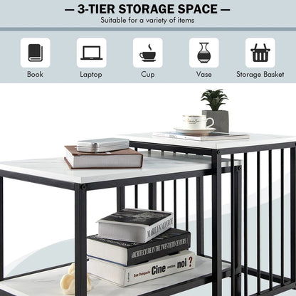 Modern Coffee Table Duo with Storage