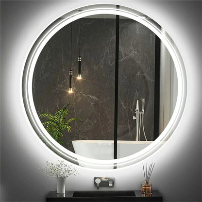 Elegant touchscreen LED mirror for modern bathrooms