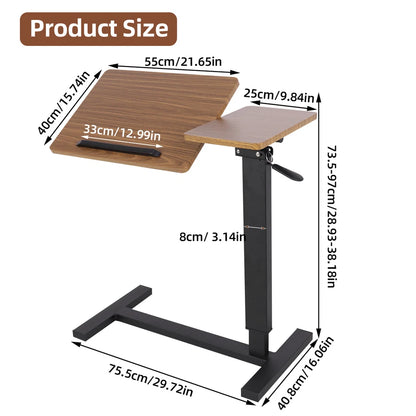 Black and walnut laptop table for home office and study