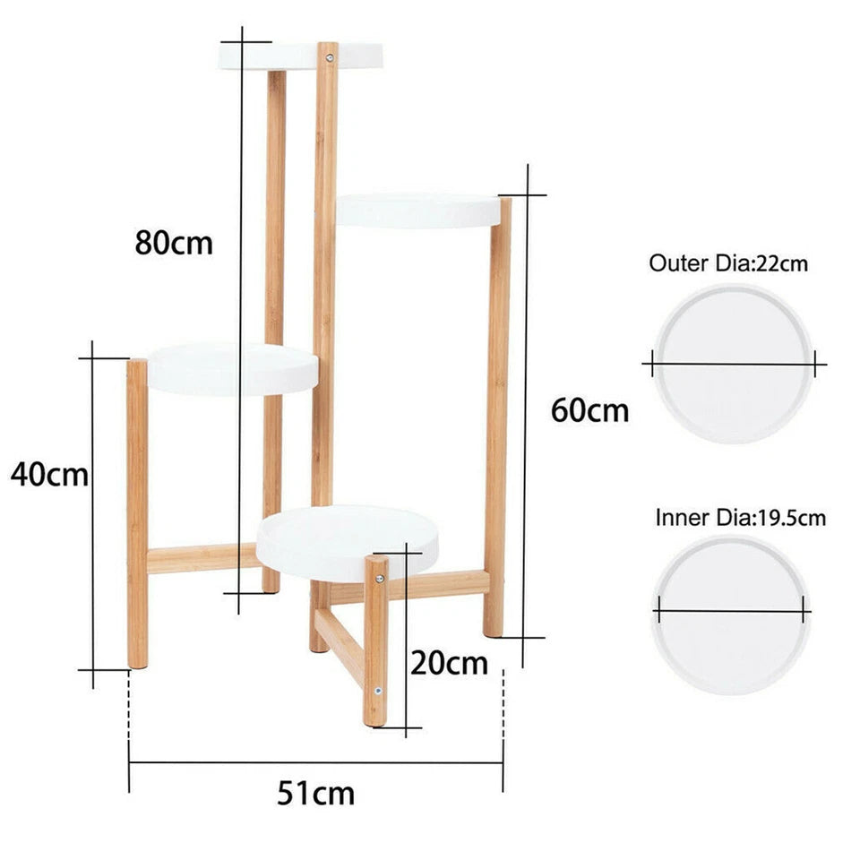 4 Tier Bamboo Plant Stand