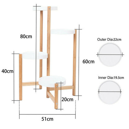4 Tier Bamboo Plant Stand