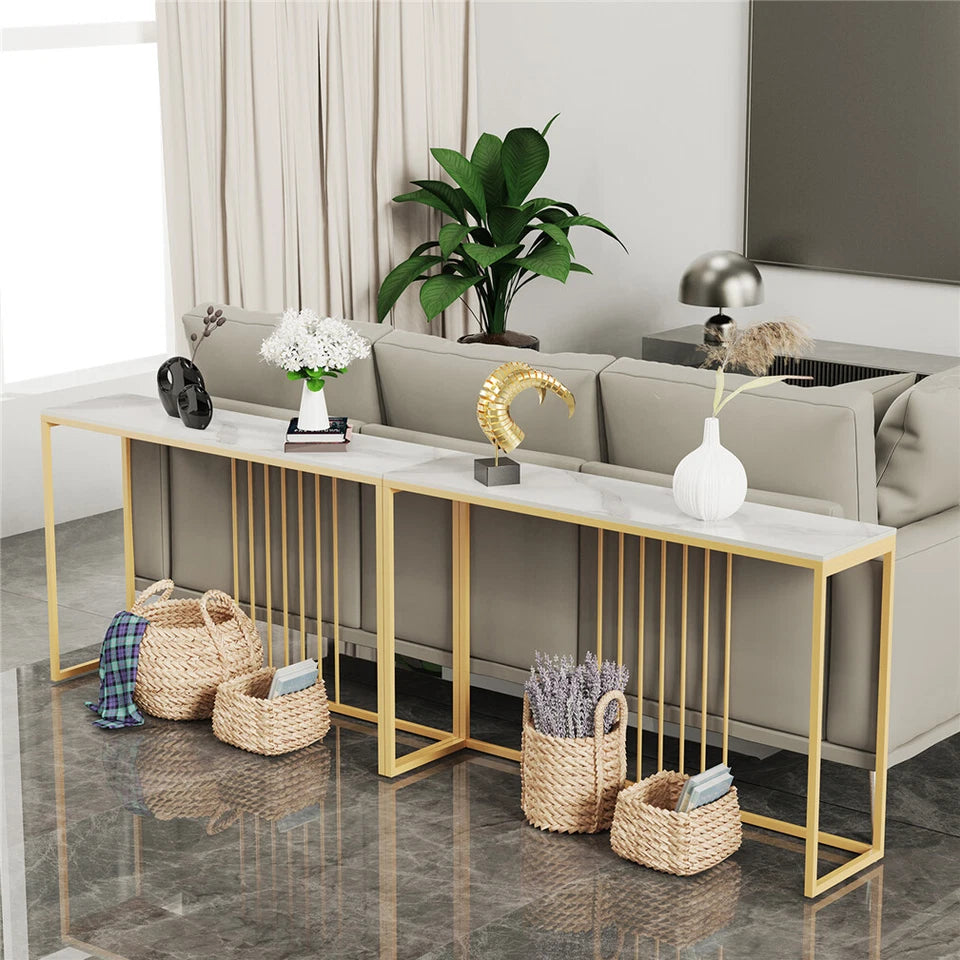 Narrow console table, dimensions view