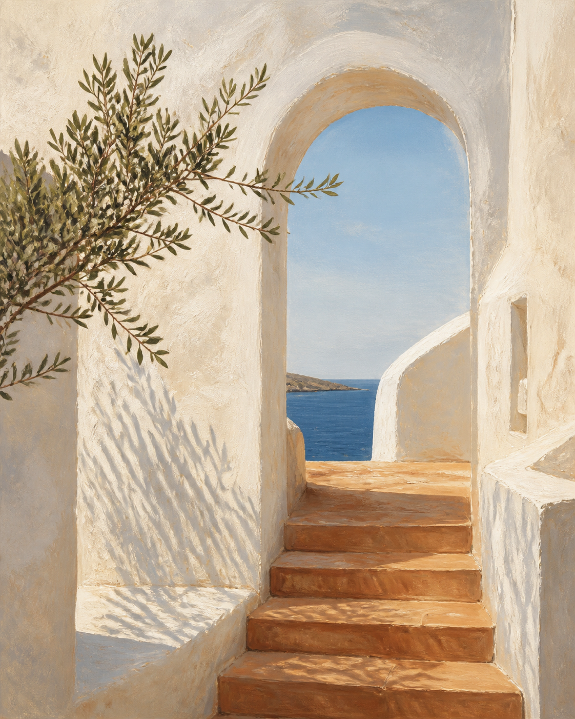 Sunlit Passage artwork formatted for 40 by 50 centimetre canvas