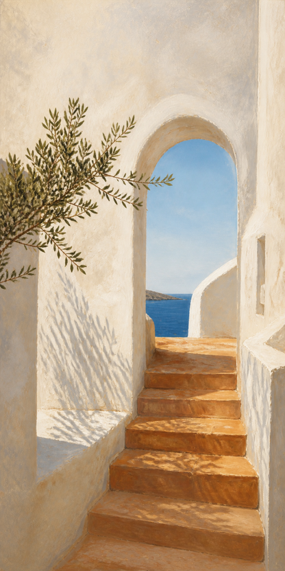 Sunlit Passage artwork formatted for 60 by 120 centimetre canvas