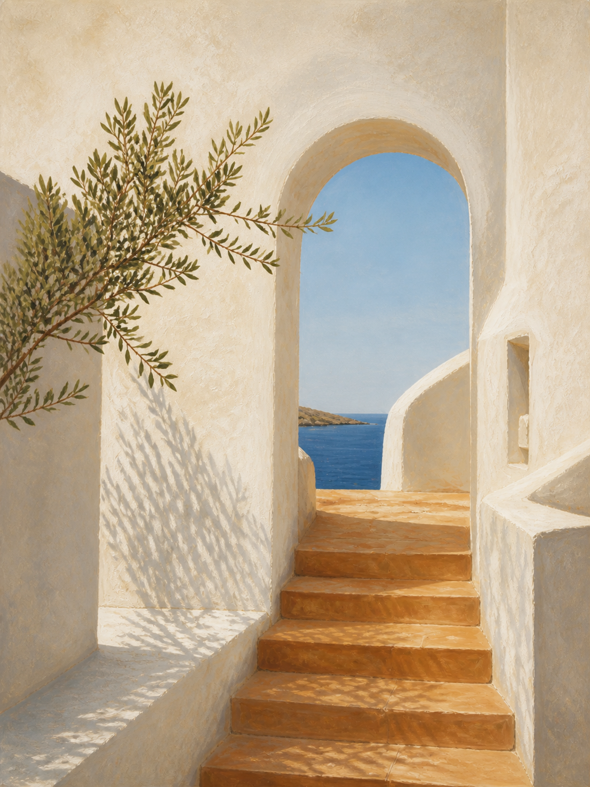 Sunlit Passage artwork formatted for 60 by 80 centimetre canvas